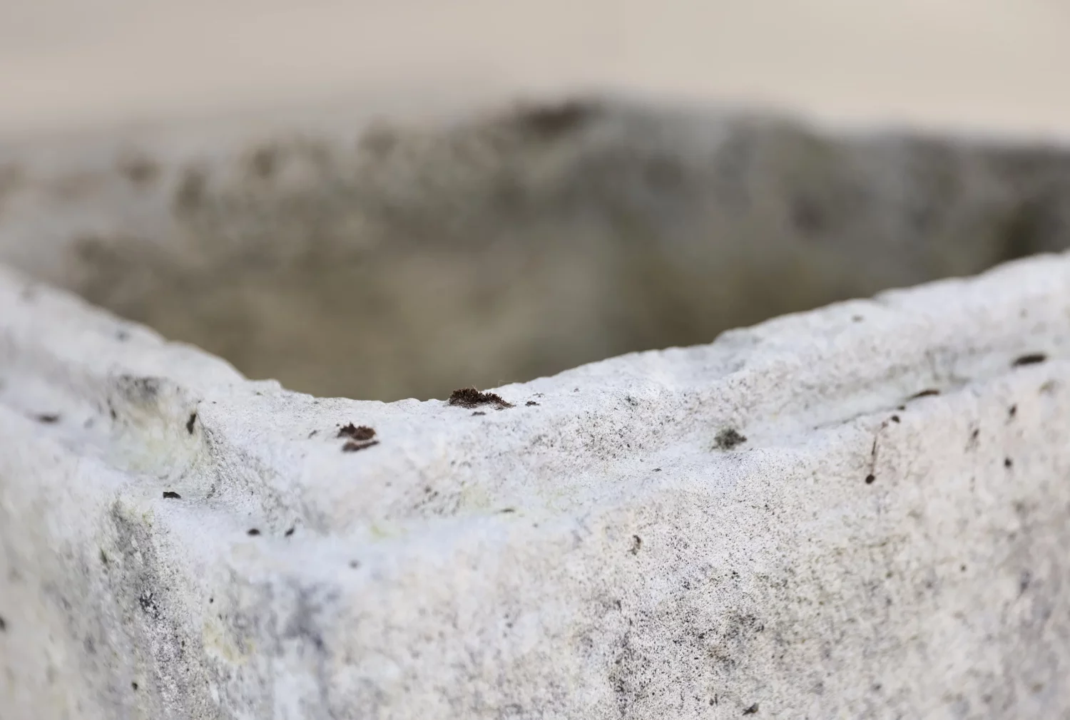 19e eeuwse franse kalkstenen trog