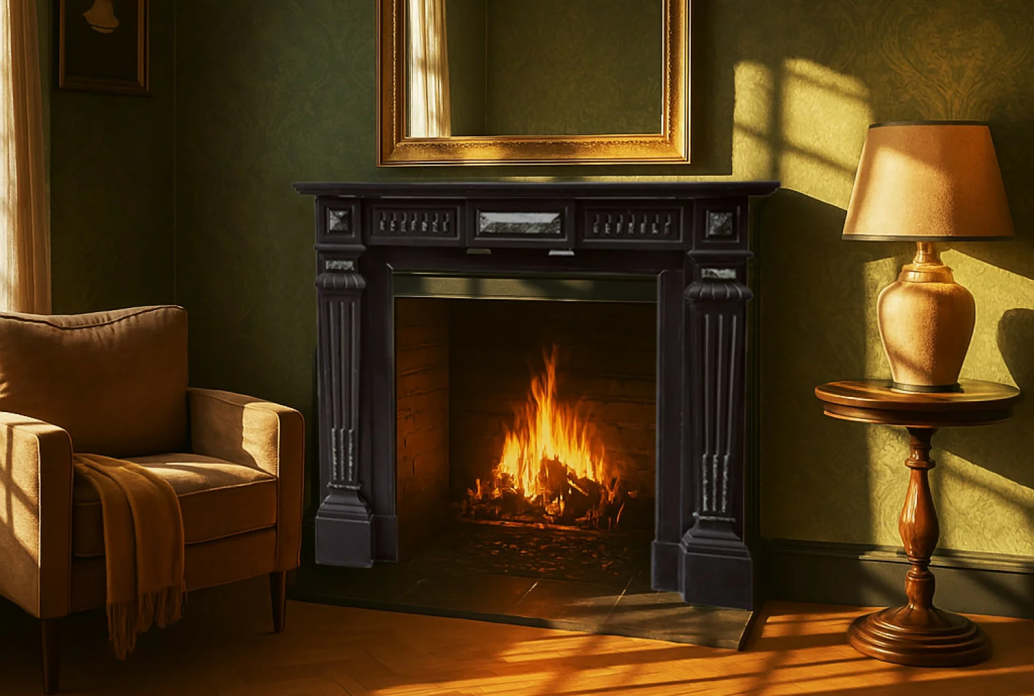 impressie marmeren schouw