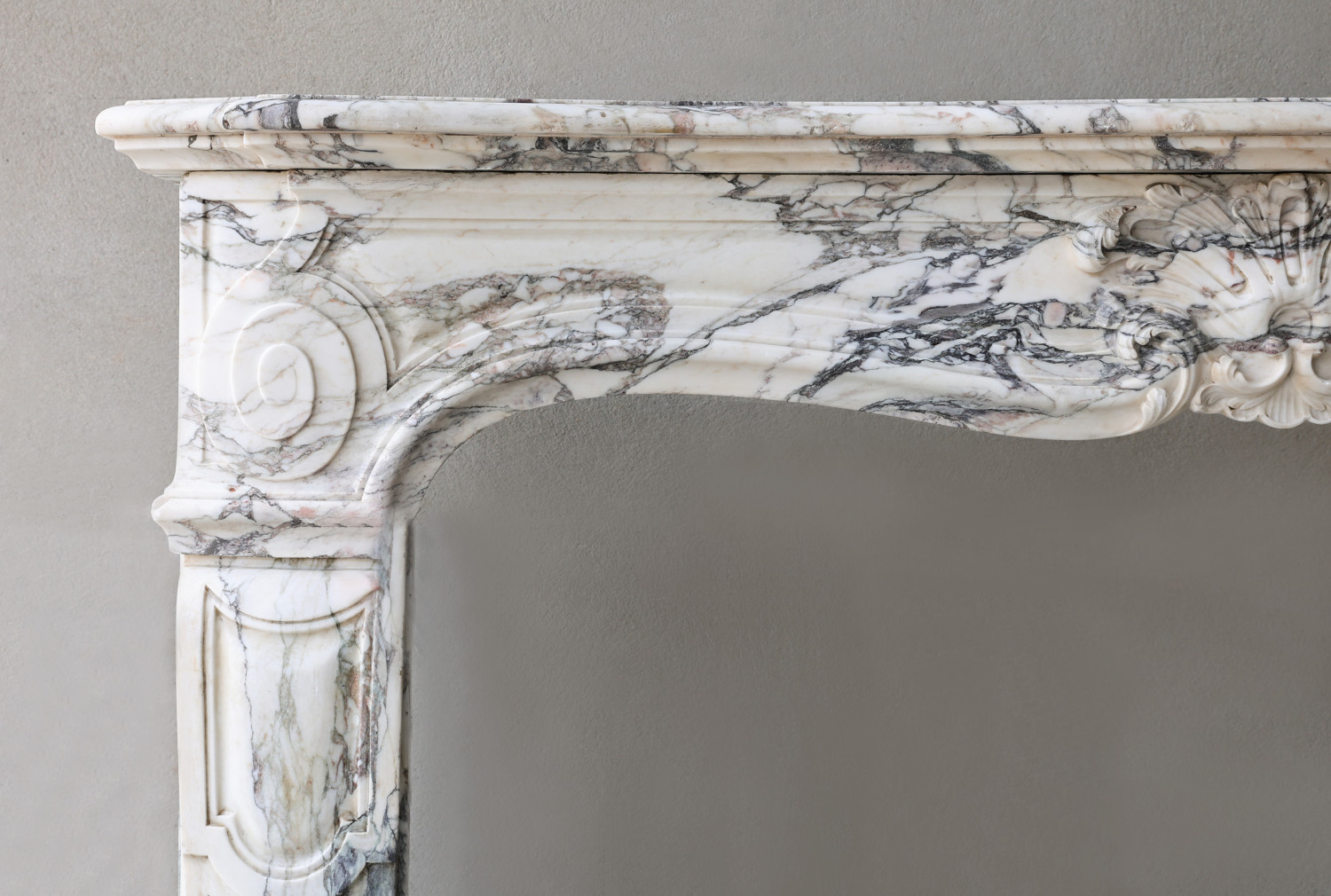 Paonazzo marble mantle