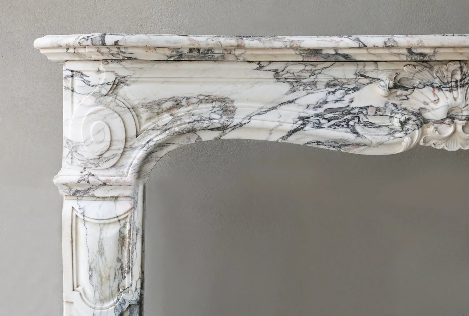 Paonazzo marble mantle