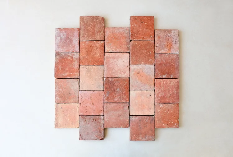 oude terracotta plavuizen