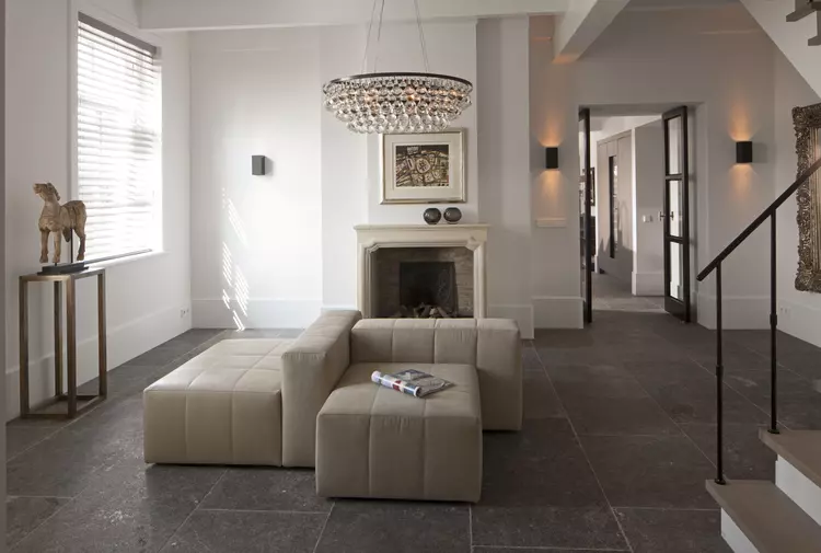 Blauwe arduin vloeren