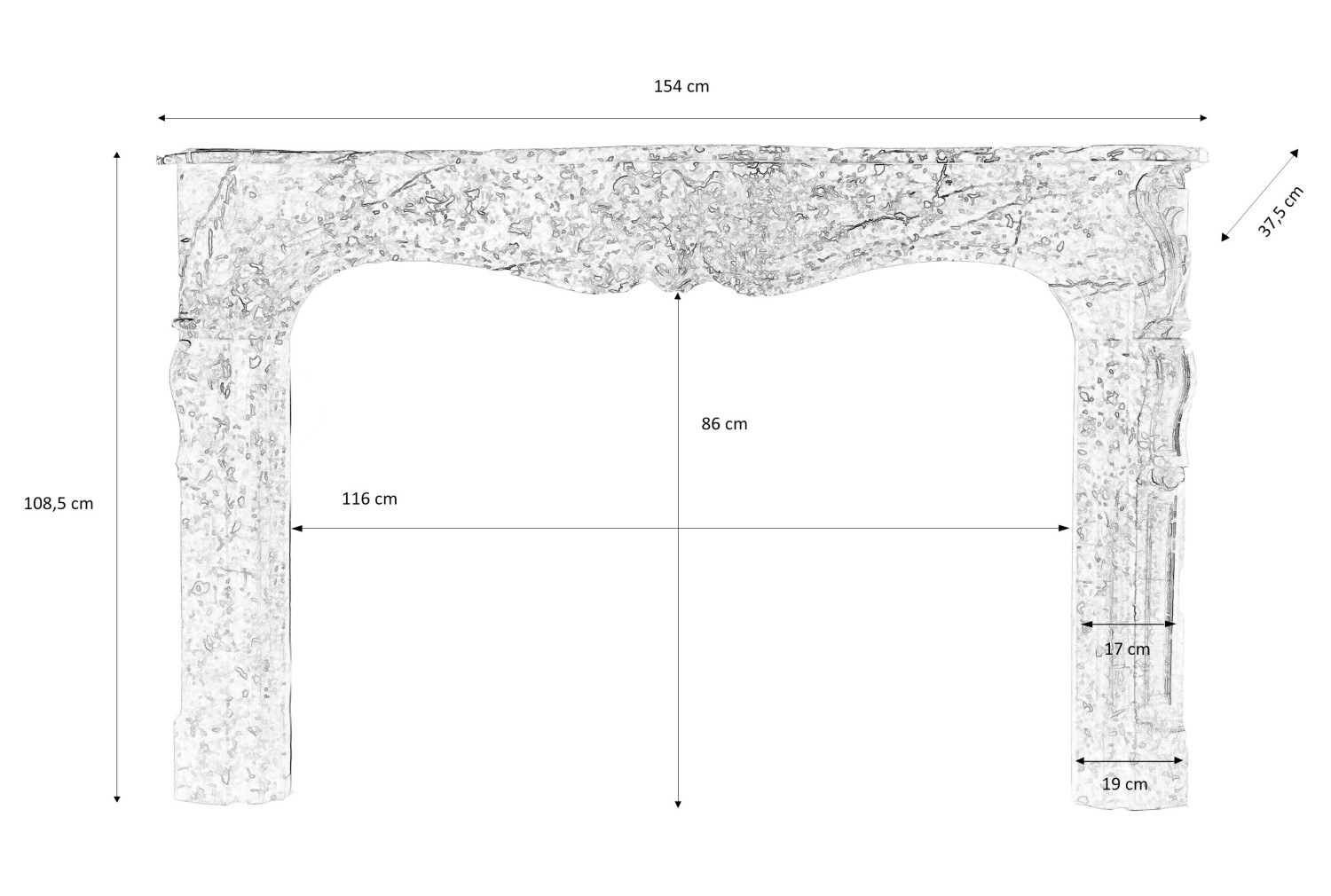 unieke antieke schouw