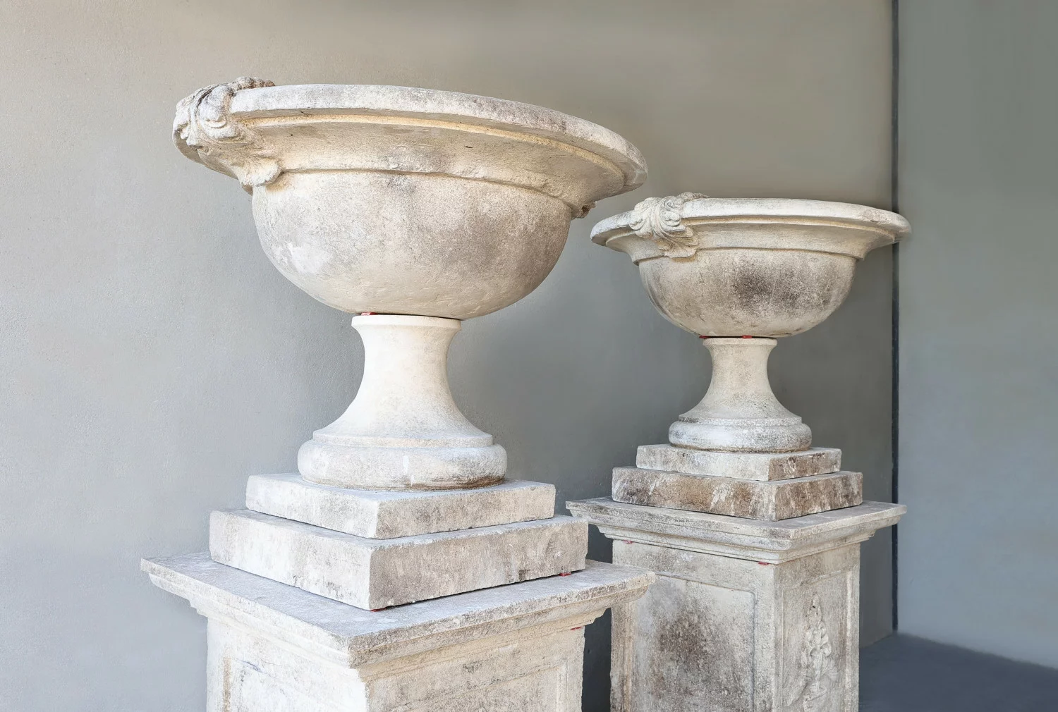 oude set franse kalkstenen